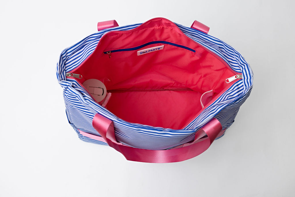 solmate tote bag wipe clean interior with water resistant fabric